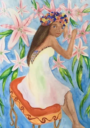    4K / 水彩 / 4500元(單幅) 16800(四幅)  購買請洽 jenny@albin.net  ＊本次義賣所得將捐給關愛之家婦幼部及作為ELLA的溜冰訓練基金。