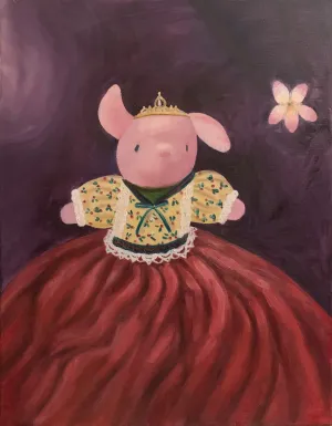 10P / 油彩 /10000元  購買請洽 jenny@albin.net  ＊本次義賣所得將捐給關愛之家婦幼部及作為ELLA的溜冰訓練基金。