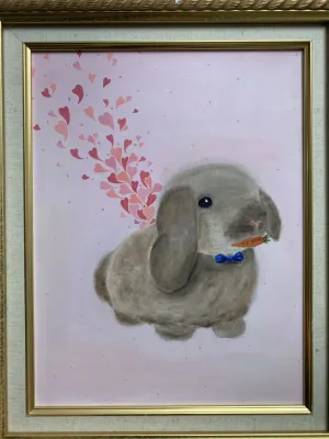 6F / 油彩 / 7000元  購買請洽 jenny@albin.net  ＊本次義賣所得將捐給關愛之家婦幼部及作為ELLA的溜冰訓練基金。