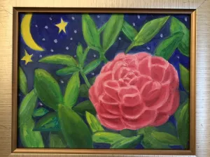 3F / 油彩 / 4000元  購買請洽 jenny@albin.net  ＊本次義賣所得將捐給關愛之家婦幼部及作為ELLA的溜冰訓練基金。